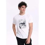Jeep Kırık Beyaz Erkek Relaxed Baskılı T-Shirt J6SM-TST7320 - XL
