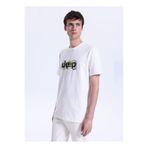 JEEP Kırık Beyaz Erkek Relaxed Baskılı T-Shirt J6SM-TST7323
