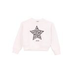 Jeep Kız Çocuk Ekru Sweatshirt, Yıldız Baskılı, 7-8 Yaş