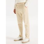 Jeep Lastikli Bel Düz Paça Relaxed Pantolon, S, J5WM-PNT7865, Ekru, Erkek