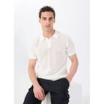 Jeep Polo Yaka Relaxed Ajurlu Ekru Erkek Kazak J5SM-KZK7314
