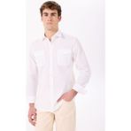 Jeep Relaxed Gömlek Yaka Düz Beyaz Erkek Gömlek J5SM-GML7285 - 2XL