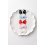 Jeevee 5li Set İncili Dantel Fiyonk Bebek Tokası - Az Saçlı Saçsız Bebeklere Özel