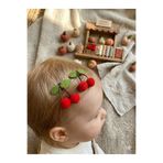 Jeevee Kirazlı Saçsız- Az Saçlı Bebek Tokası Kirazlı Bebek Çıtçıtı 1 Çift