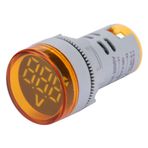 Jeffergarden Otomotiv Motosiklet Için Geniş Ölçüm Aralığı Ile Dijital Gerilim Göstergesi LED Voltmetre Sinyal Işığı (YELLOW)