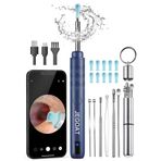 JEGOAT Kulak balmumu temizleme aracı kamera, kameralı kulak temizleyici, kulak temizleme kiti 1296P HD kulak kapsamı, 6 LED ışık ve 12 kulak tıkacı, kulak kiri kulak kiri kulak kiri kulak kiri kaldırmak için