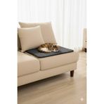Jeina 65×40 cm Kedi Yatağı Çift Kat Süngerli, Paraşüt Kumaş, Sıvı & Tırmalamaya Dayanıklı, Yıkanabilir - Sarı - Gri