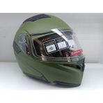Jekai Jk-21 902 Model Güneş Vizörlü Çenededen Açılır Kask - Haki Yeşil - M - L