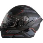 Jekai Jk-21 902 Model Güneş Vizörlü Çenededen Açılır Kask - Siyah Desenli - M - Mat Siyah