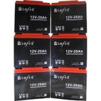 Jel Akü 12 V - 20 Ah 6'lı Set Yeni Tarihli