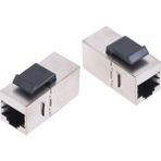 Jelang 1 Adet RJ45 Keystone Cat6 Korumalı Modüler Çoğaltıcı Ftp Çinko Alaşım Modülü Jak Konnektörü Ethernet Lan Ağ Uzatma Kablosu Adaptörü (Yurt Dışından) - Siyah