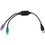 Jelang 1 Adet USB Erkek Ps/2 Ps2 Dişi Dönüştürücü Kablo Kordonu Dönüştürücü Adaptör Klavye Damla Gemi (Yurt Dışından) - Siyah