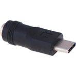 Jelang Dc Güç Adaptörü Dönüştürücü Tip-C USB Erkek - 5.5x2.1mm Dişi Jak Konnektörü Dizüstü Dizüstü Bilgisayar Pc Için (Yurt Dışından) - Siyah