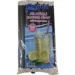 Jelatin Sargılı Siyah Düz (Körüksüz) Frozen Pipet 50 Li 23,5 cm Boy 7 mm Çap Dolphin & Roll-Up