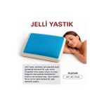 Jelli Yastık,yastık, Çift Taraflı,terletmeyen Ortopedik Yastık Serinleten Visco Yastık Jelli Yastık - 40 x 60 cm - Beyaz