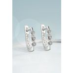 Jelux Silver Yuvarlak Model Gümüş Küpe