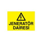 Jeneratör Dairesi Uyarı Tabelası - 50x70 Alüminyum Kompozit Panel - KSM13