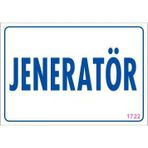 Jeneratör Uyarı Levhası 17,5x25 Kod1722