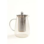 Jenisa 1500 ml Cam Metal Süzgeçli Demlik – Isıya Dayanıklı Detoks Sürahisi & Bitki Çayı Karafı