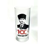 Jenisa 2li Atatürk Baskılı Cumhuriyetimizin 100. Yılı Özel Tasarım Cam Rakı Bardağı