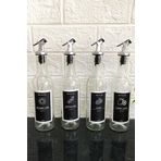 Jenisa 4lü Cam Yağdanlık Sirkelik Limonluk Damlatmaz Başlıklı 375 Ml