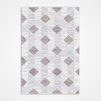 Jenna Gri Geometrik Modern Geometrik Etnik Desenli Boho Makinada Yıkanabilir Hafif Hav Toz Vermez Leke Tutmaz Kaymaz Taban Dijital Makine Baskı Halı Oturma Odası Salon Yolluk Koridor Mutfak Halısı