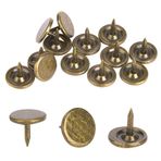 Jenngaoo 100 adet döşeme çivisi, düz başlı raptiye, mobilya çivileri, demir, sanatsal ihtiyaçlar, kapı koltuk döşeme dekorasyonu için aksesuar, bronz (9 x 8 mm)