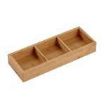 Jenngaoo Ahşap Servis Tepsisi, Kare Bölmeli Ahşap Tabak Çok Bölmeli Izgara Ayırma Tepsisi Güveç Için Atıştırmalık Tepsisi Suşi Tabağı Barbekü Restoranlar(Three Frames)