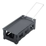 Jenngaoo Peynir Raclette, taşınabilir yapışmaz mini çay lambası raklet seti, katlanabilir saplı ve spatula rotaster fırın tepsisi soba seti