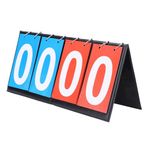 Jenngaoo Taşınabilir Masa Üstü Skor Tahtası, 2/3/4 Rakamlı Flip Scoreboard Spor Puan Kalecisi Basketbol, Futbol, Tenis, Beyzbol Futbolu, Ping Pong Voleybol için (4 Rakamlı)
