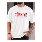 JENOLAN Erkek Türkiye Baskılı Oversize Büyük Beden Tişört Salaş