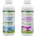 Jenovin Sifon Temizliği Karavan & Tekne Tuvalet Kimyasalı 1L | Katı Atık Parçalama Çam Kokusu