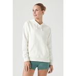 Jerf Lydney Krem Kapüşonlu Kadın Sweatshirt