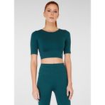 Jerf Naples Kısa Kol Econyl Yeşil Crop Top Kadın T-shirt