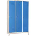 Jessan Ofis Mavi Standart 3'lü Soyunma Dolabı 117x185x40 cm