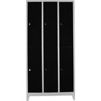 Jessan Ofis Standart Soyunma Dolabı Gri-siyah 117x200x40 cm