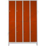 Jessan Turuncu 8'li Soyunma Dolabı 128cm Genişlik 200cm Yükseklik Dkp Malzeme ile Modern Tasarım