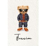 Jessim: Cahier personnalisé avec prénom Jessim | Cadeau d'anniversaire pour enfant, garçon, homme, copain ... | Nounours | 110 pages lignée, Petit Format 6x9 pouces (15,24 x 22,86 cm)