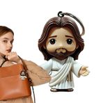 Jesus Doll Anahtarlık, Akrilik Anahtarlık Kolye Figürü İsa Anahtarlık, Komik Hıristiyan İsa Charm Aksesuarları, İsa Bebek Heykeli Kadınlar ve Erkekler için Dini Anahtarlık Dekorasyonu, b, Refer to