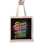 Jesus Nesse Nome Ha Poder Bez Çanta Uzun Saplı - Açık Bej - 40 X 40