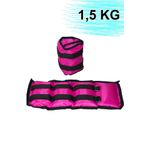Jet 1,5 kg x 2 Adet El Ayak Ağırlığı Seti Kum Torbası 1.5 kg Kas Bilek Güçlendirici Ağırlık 1 Çift Pembe