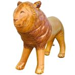 Jet Creations Şişme Erkek Aslan, Yele Doldurulmuş Hayvanlı, Ayakta - Safari veya Yaban Hayatı Temalı Partiler, Hediyeler ve Dekorasyonlar için İdeal, Boyut 91,44 cm Uzunluğunda, Aslan, Bronz