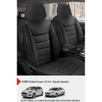Jet Deri Oto Koltuk Kılıfı-(Ford Focus-Fiesta-Escort Ile Uyumlu) - Siyah
