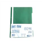 Jet File Plastik Telli Dosya 50'li Yeşil