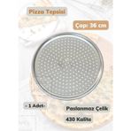 Jet' s Home Çelik Pizza Tepsisi 36 cm Paslanmaz Çelik Tepsi