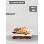 Jet' s Home Hasır Ekmek Sepeti Dikdörtgen Çok Amaçlı Sepet Yılbaşı Sepeti Orta Boy 24 cm
