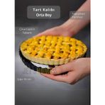 Jet' s Home Orta Boy Tart Kalıbı Çıkartılabilir Tabanlı Turta Kalıbı Karbon Çelik Kek Kalıbı 13 cm