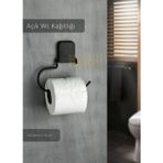 Jet' s Home Paslanmaz Kapaksız Tuvalet Kağıdı Askılığı Wc Kağıtlık Tutucu Siyah