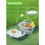 Jet' s Home Piknik Seti Silikon Katlanır Masa Bardaklık, Kaşıklık ve Telefon Tutucu Yerli