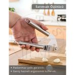 Jet' s Home Sarımsak Ezici Paslanmaz Asma Delikli Sarımsak Öğütücü Dayanıklı 20 cm